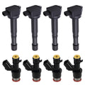4* Fuel Injectors & 4* Ignition Coils Set for Honda CR-V 2.4L