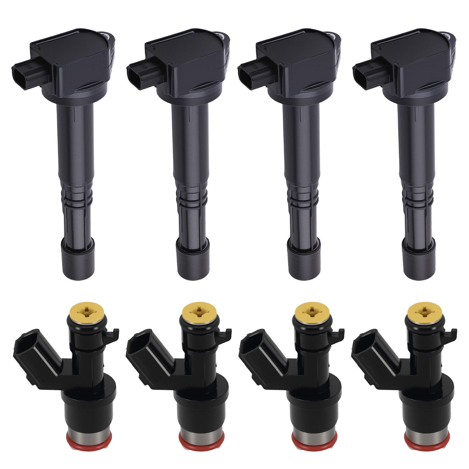 4* Fuel Injectors & 4* Ignition Coils Set for Honda CR-V 2.4L