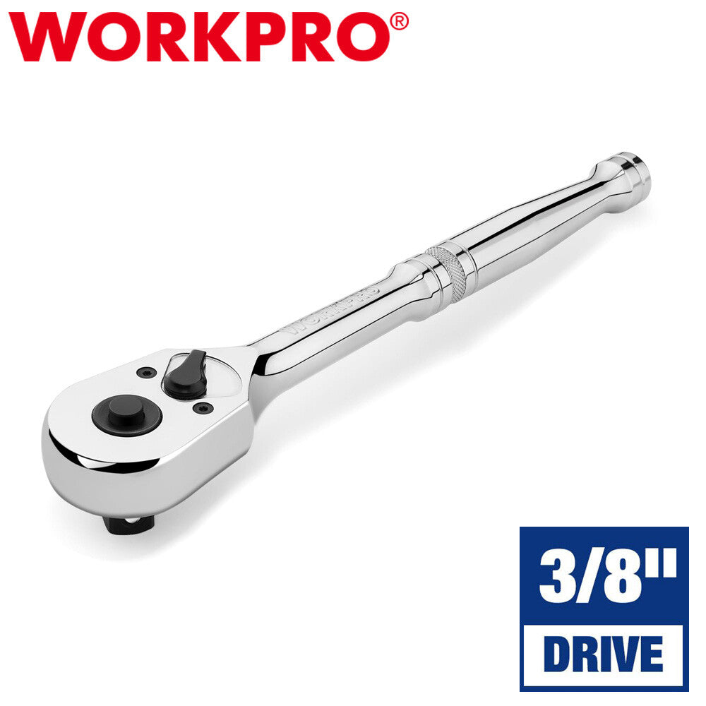 WORKPRO 3/8-Inch Drive Ratchet Handle with Quick-Release and 72-Tooth
