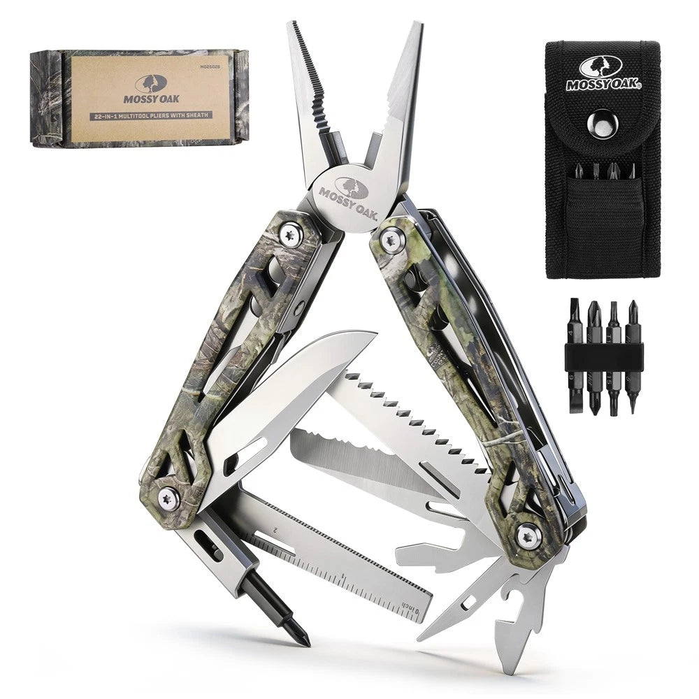 Mossy Oak 22-in-1 Multitool Plier Stainless Steel Self-locking Knife