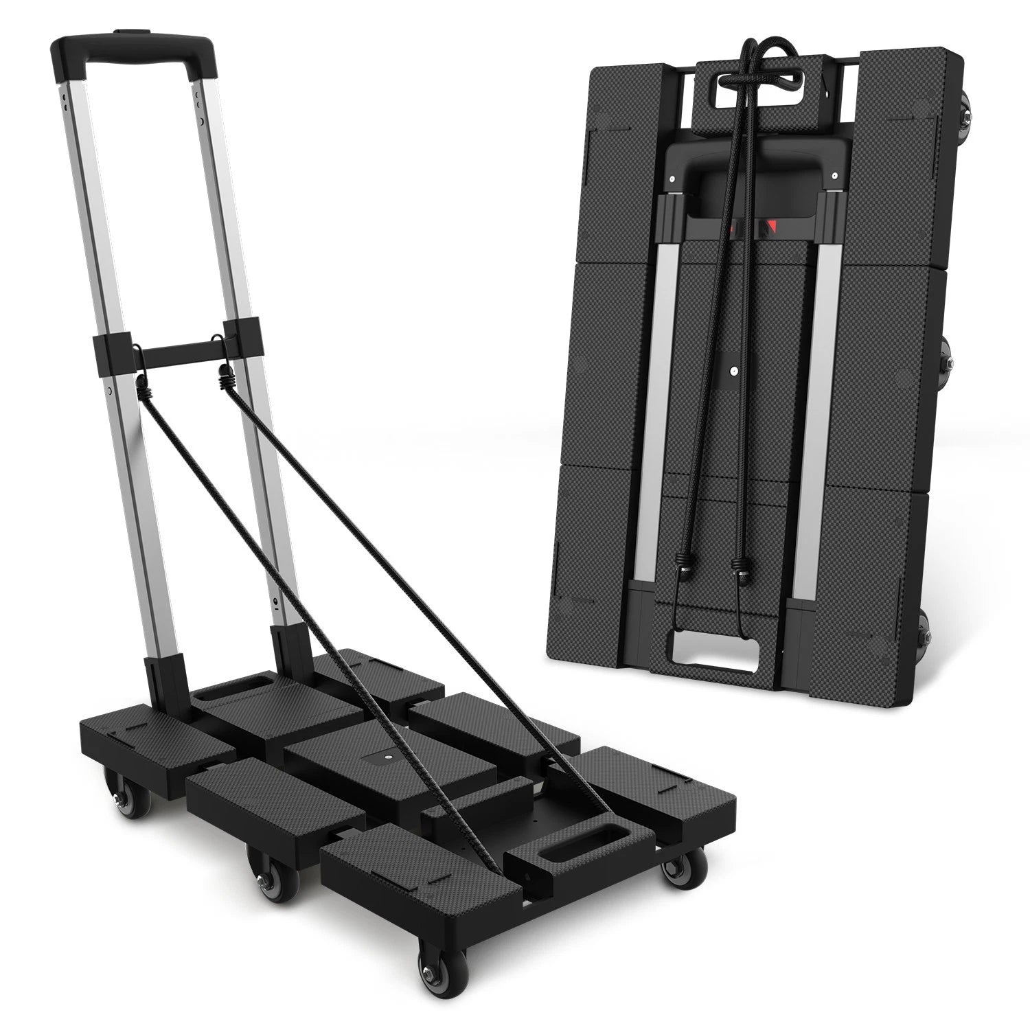 21.2-39.3" 176lbs Capacity Foldable Alloy Steel Hand Truck Cart