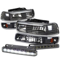 Black Housing Clear Lens Headlight+bump<wbr/>er+LED | Built Supply Co