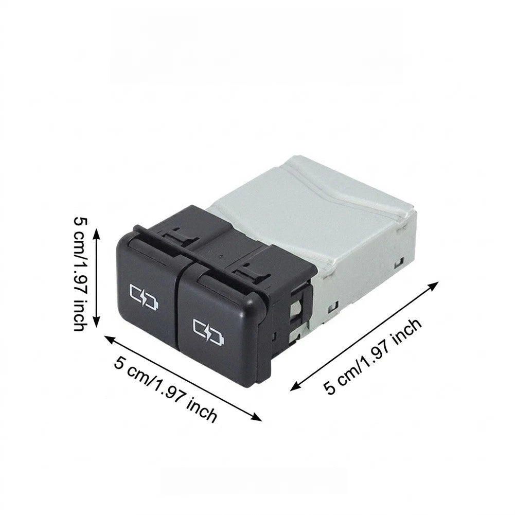 Car Quick Charger Blue Led Backlight Plastic And Metal Simultaneous