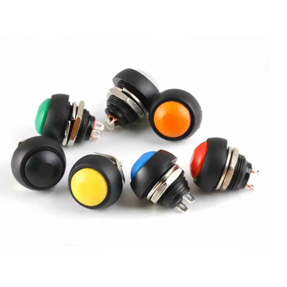 12MM Round Momentary Push Button Switch on Off Waterproof Pbs-33b Uk
