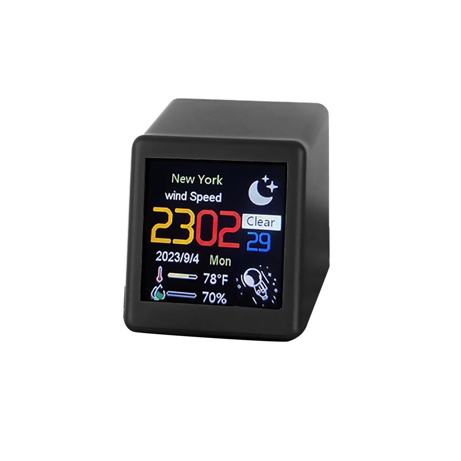 Mini Clock Wifi Weather Clock Screen Temperature Humidity Desktop