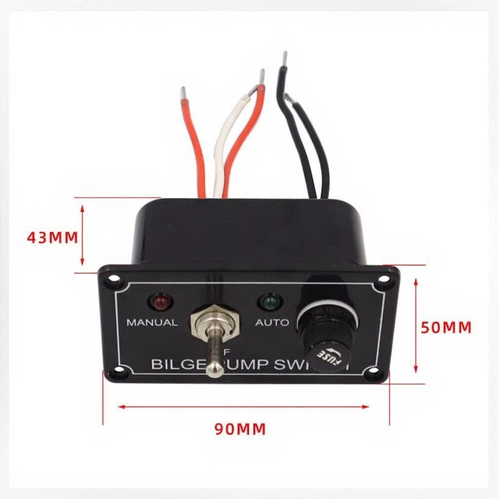 12V Abs Bilge Pump Switch Panel Manual Off Automatic For Boat Rv