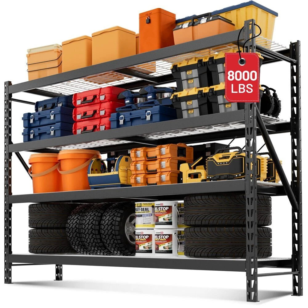 Workpro 4-tiers Adjustable Storage Shelves 77" Extra-wide Metal