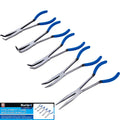 BlueSpot 5pc Extra Long Nose Pliers Set - Straight & Bent Nose by BlueSpot