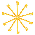 10pack Plastic Yellow Lightweight Outdoor Camping Tent Ground Stakes