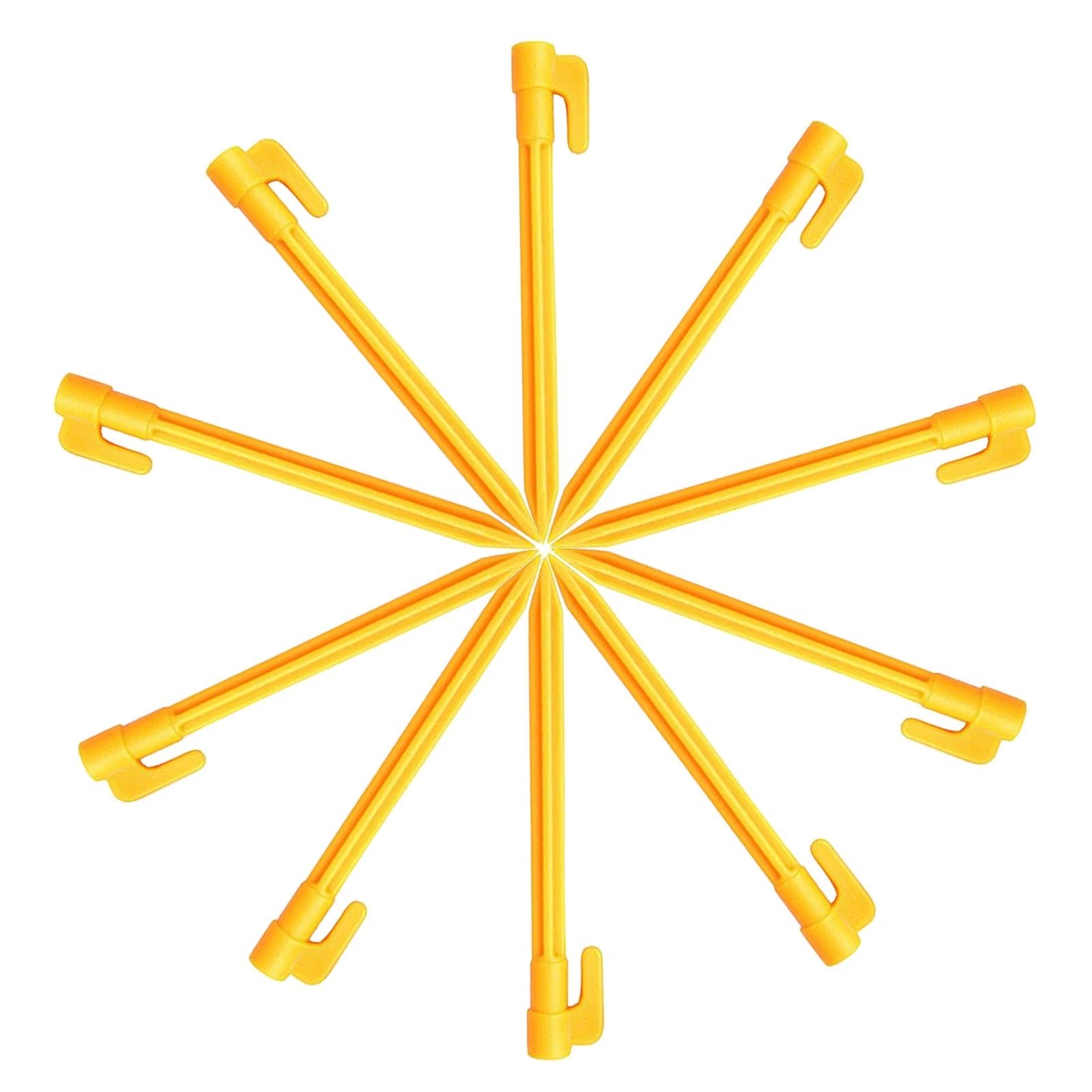 10pack Plastic Yellow Lightweight Outdoor Camping Tent Ground Stakes