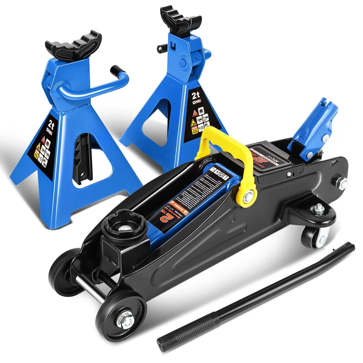 Blue 2 Ton Low Profile Hydraulic Floor Jack+ratchet | Built Supply Co