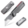 Workpro Folding Utility Knife Titanium Cnc Unibody Box Cutter Quick