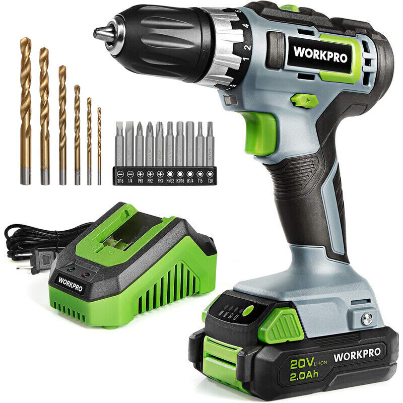 WORKPRO 20V Cordless Drill/Driver Kit