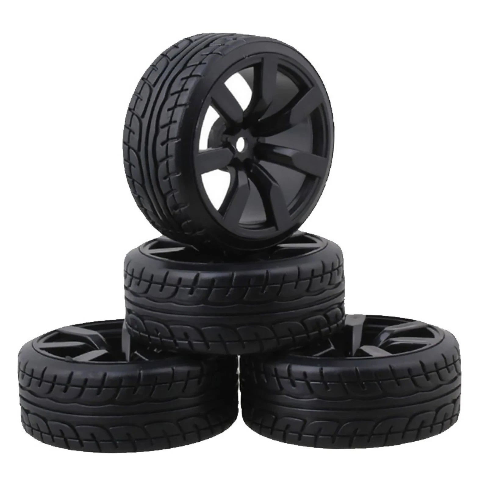 12mm Hex Hub Drift Wheel Rim Tires For Tamiya Tt01 Tt02 1/10 Rc