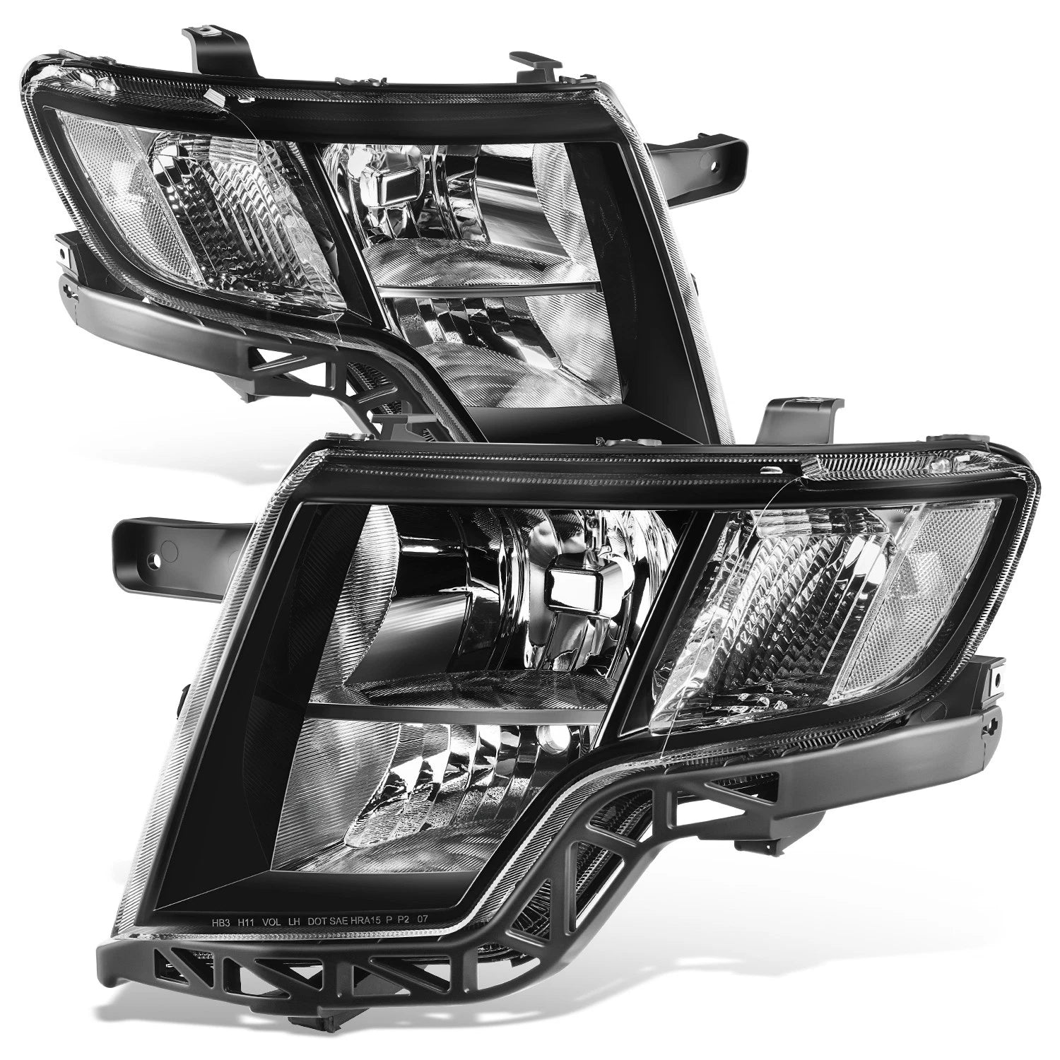 Fit 09-10 Ford Edge Black Housing Amber Corner | Built Supply Co