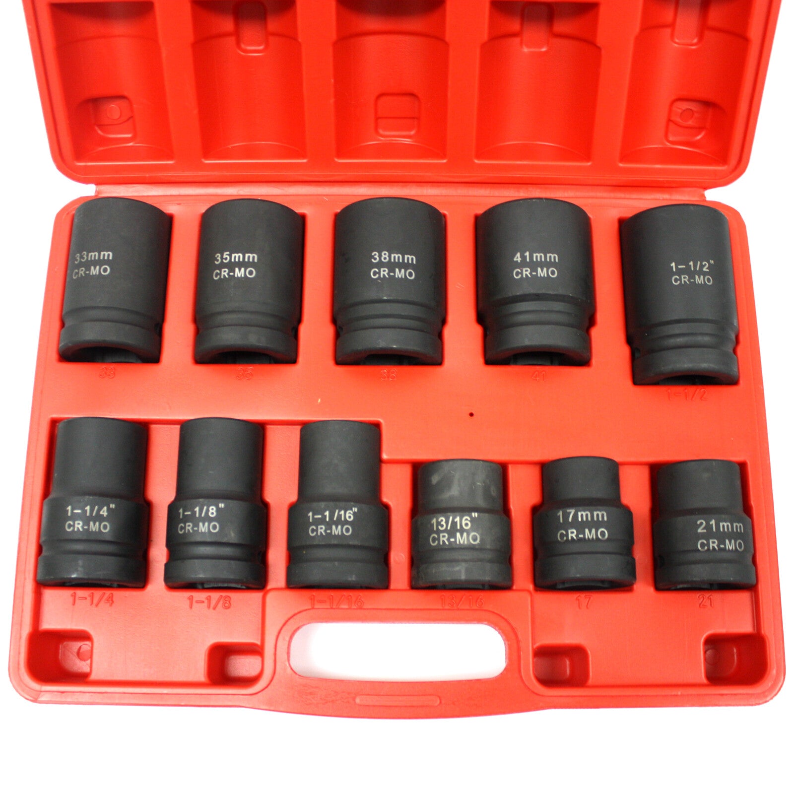 11pc DUO Metric SAE 1" Drive Impact Socket Set by Unbranded