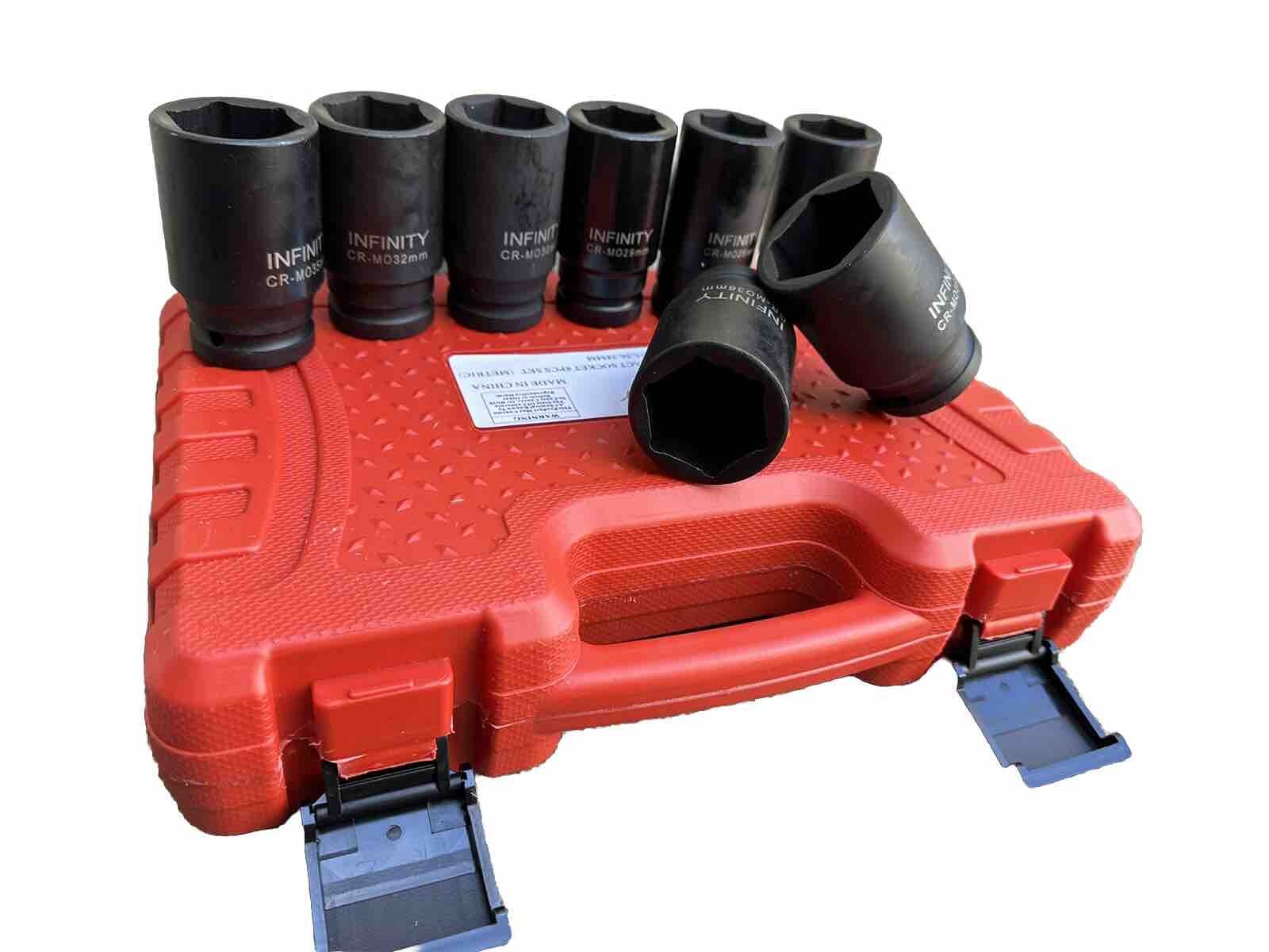 10pc 1" Drive Jumbo Shallow Impact Socket Set 1" to 2"