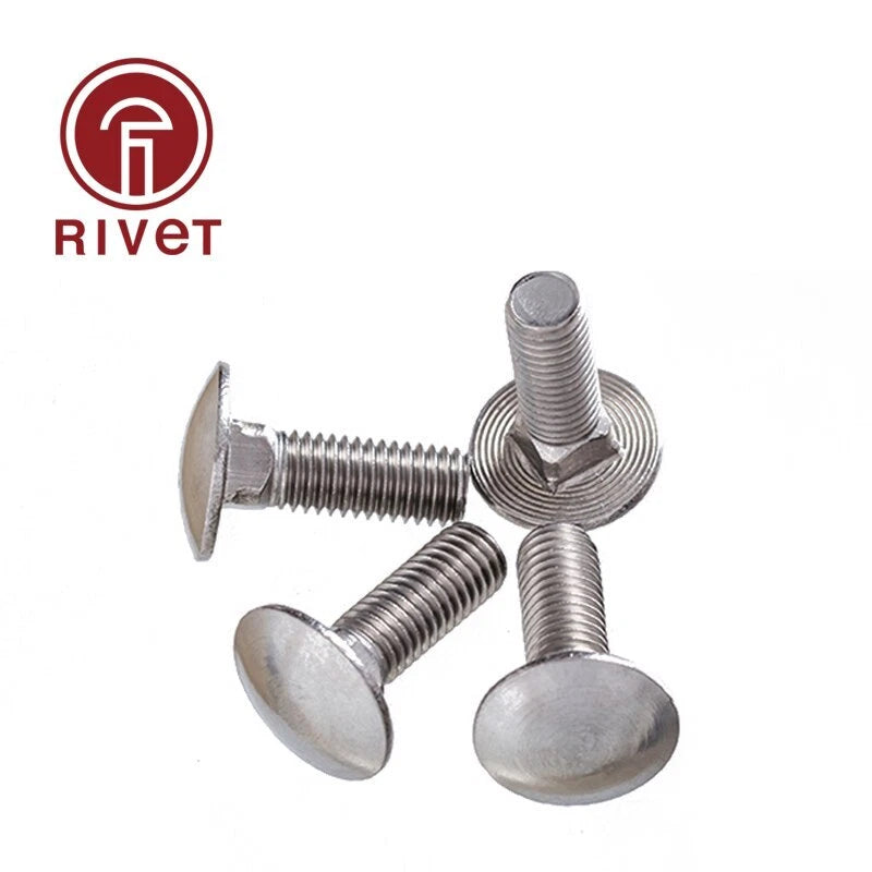 20/50/ M6 M8 M10 304 Gb12 Carriage Screws Round Head Square Neck Bolts
