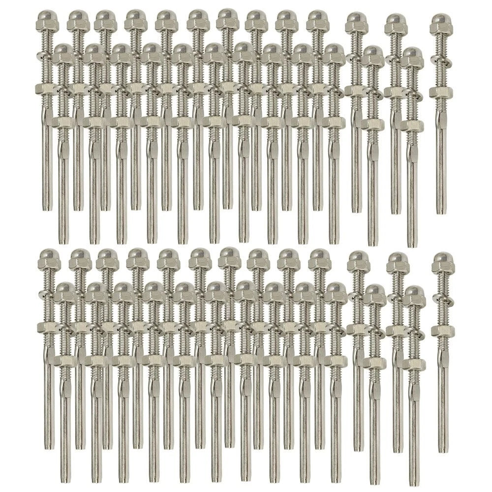 316 Stainless Steel 4" Long End Fitting For Cable Rail Railing