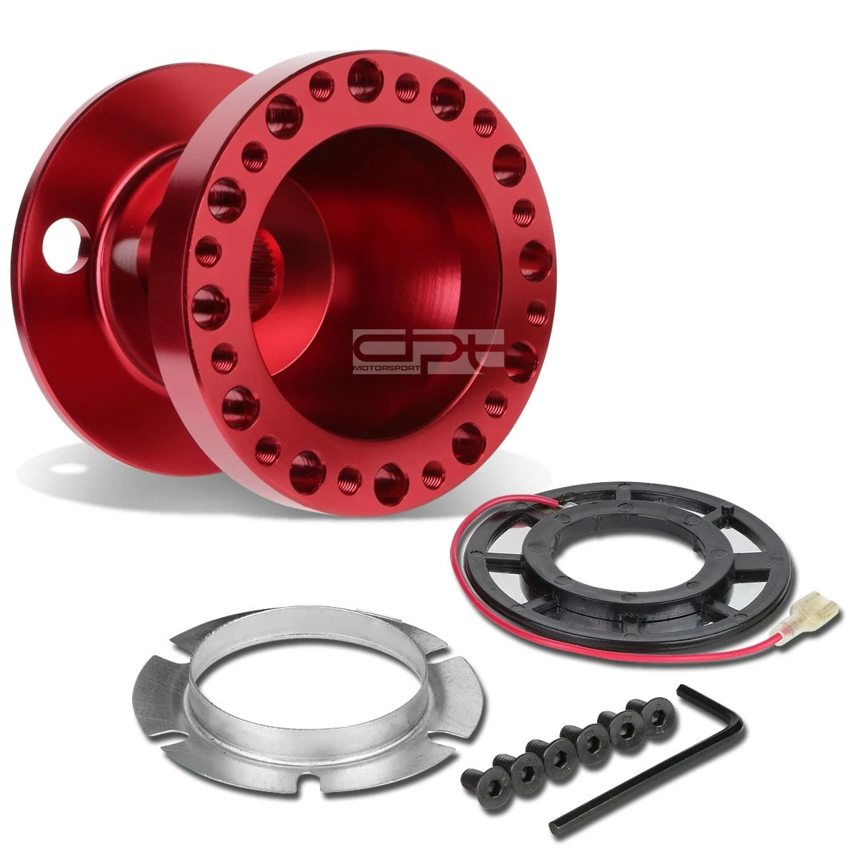 Fit 240sx 300zx Sentra Maxima Red Aluminum Steering Wheel 6-hole Hub