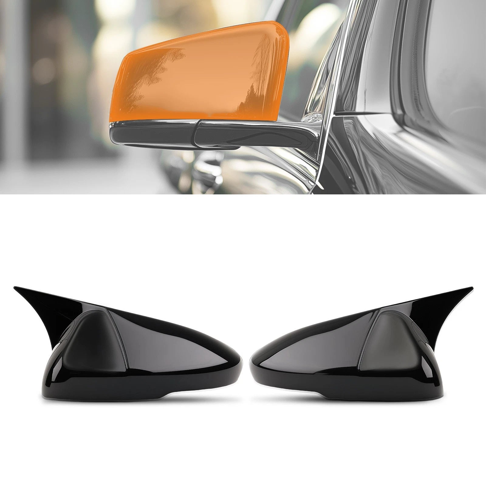 Exterior Mirror Cap for Honda Accord 2023+ 11th Gen Black ABS Cover Kit L+R