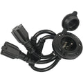 5-20a Waterproof Rv Power Cord Splitter 12awg Dual Ac Outlet For