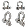 7/16" Bolt Pin Anchor Shackle 2,000 Lbs Wll Stainless Steel T316 Mil