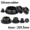 Silicone Rubber Round Hole Plugs Black