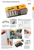 1/4" Dr Precision Screwdriver & 4-12mm Socket Set:torx Ph Hex Slot