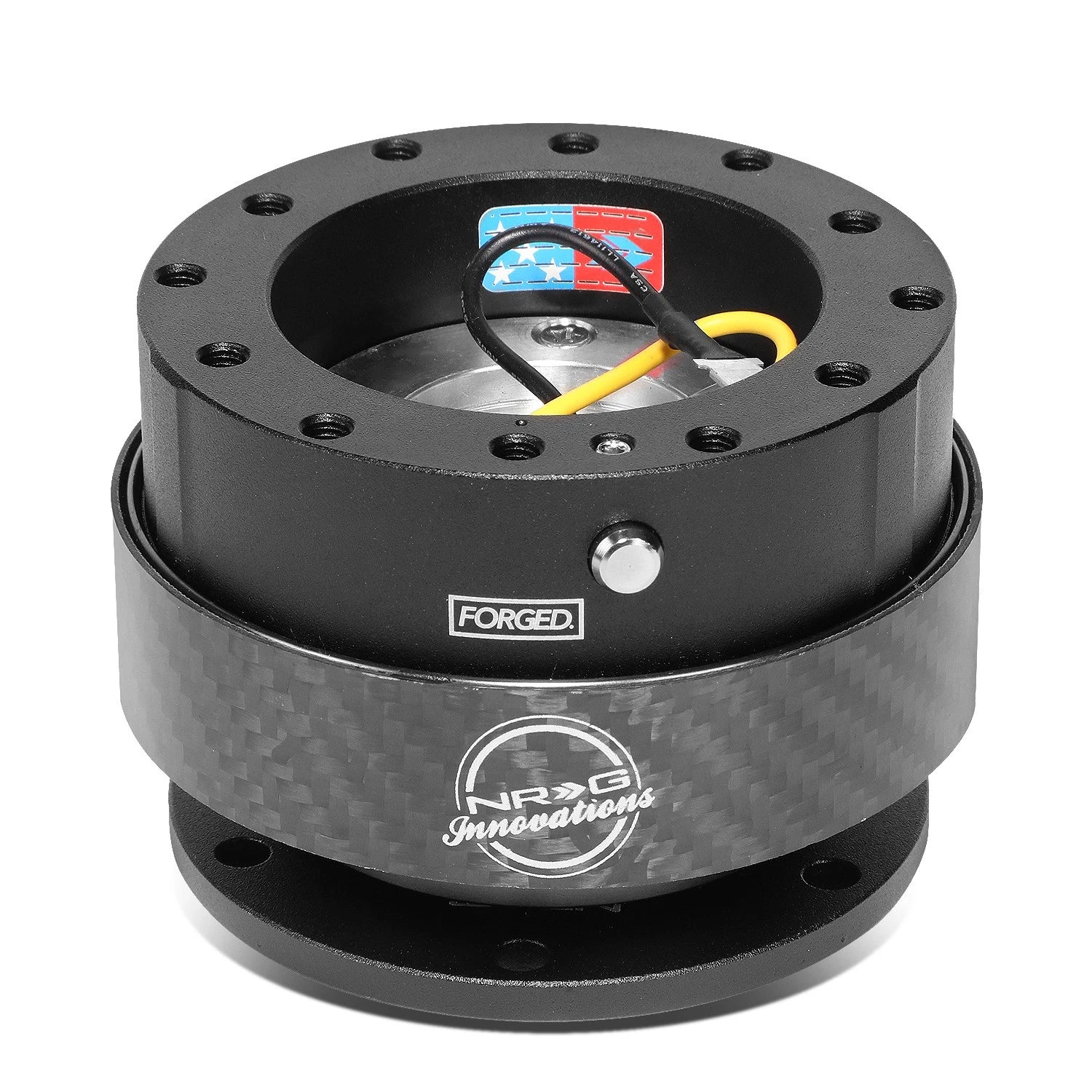 Nrg 6-hole Steering Wheel Carbon Look Quick Release Hub Adapter Gen 2