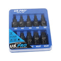Us Pro 1/2" Drive Impact Spline Bit Socket Set M4-m18 Tamper Vw Audi