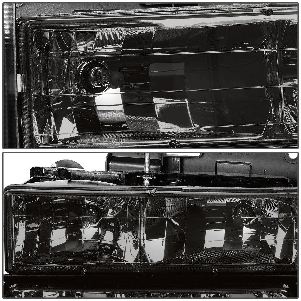 Fit 94-00 Gmc Gmt400 C10 C/k Pickup Smoked Housing | Built Supply Co
