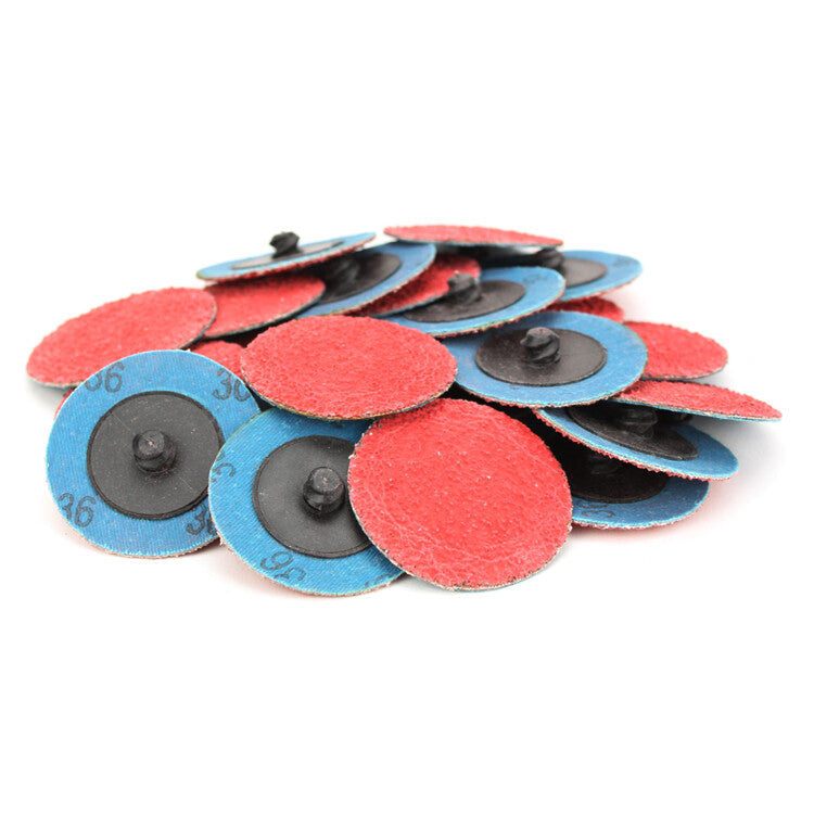 100 Pack - 2" Inch 36 Grit Ceramic Quick Change Sanding Discs Type R