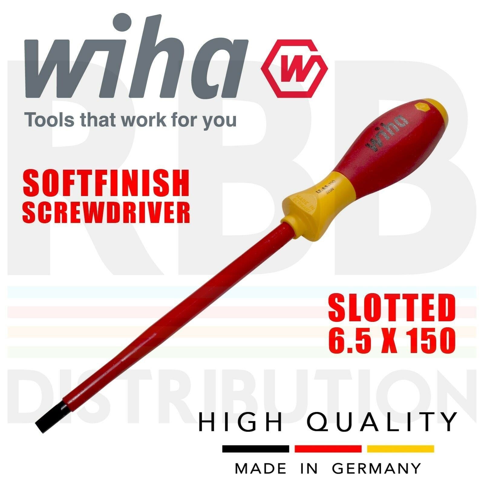 Wiha Slotted Screwdriver 6.5mm 1000v VDE Electrician by Wiha