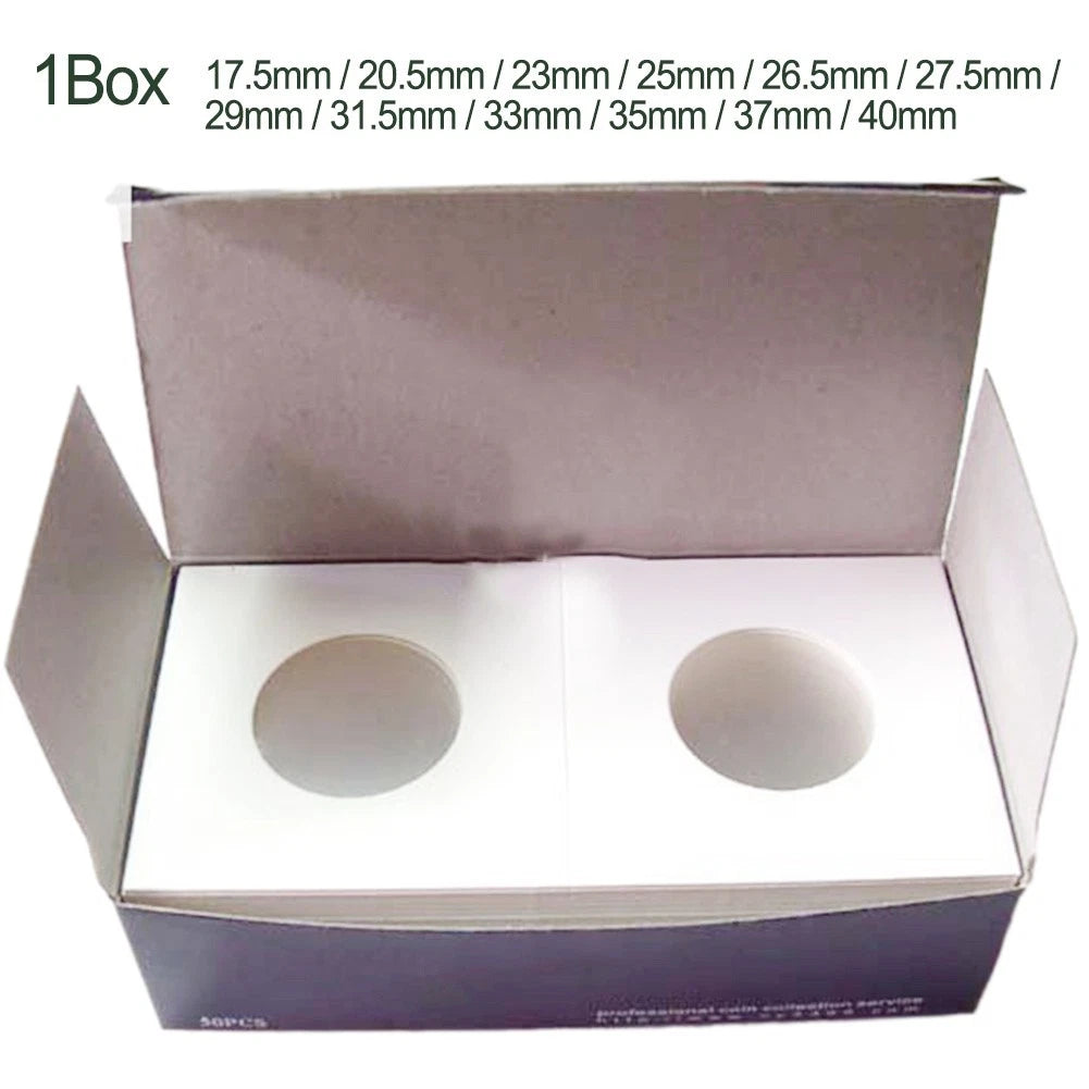 12 Specifications Coin Holders Stamp Coin Storage Square Cardboard Box
