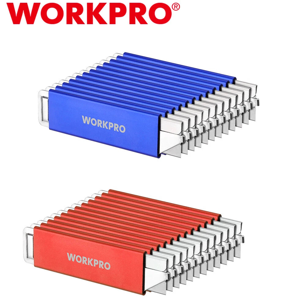 Workpro 12pack Box Cutter Retractable Utility Knife Edge Razor Blade