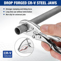 Workpro 4-inch Curved Jaw Vice Grips Pliers Chromium-vanad<wbr/>ium