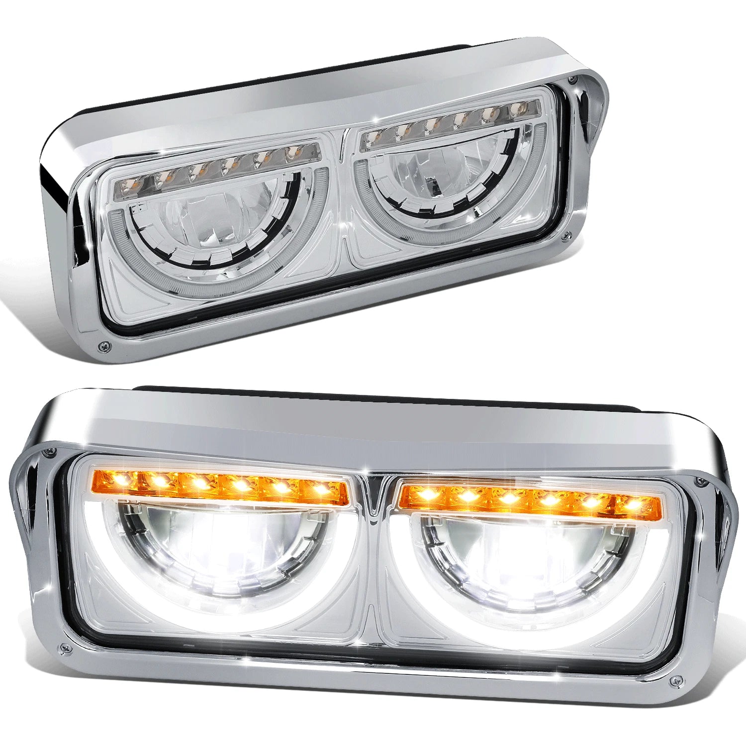 Fit 81-19 Freightliner Kenworth Chrome Full Led | Built Supply Co