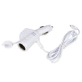 Black/ White Dc12v 3 In 1 Car Charger Durable Replacement Adapter