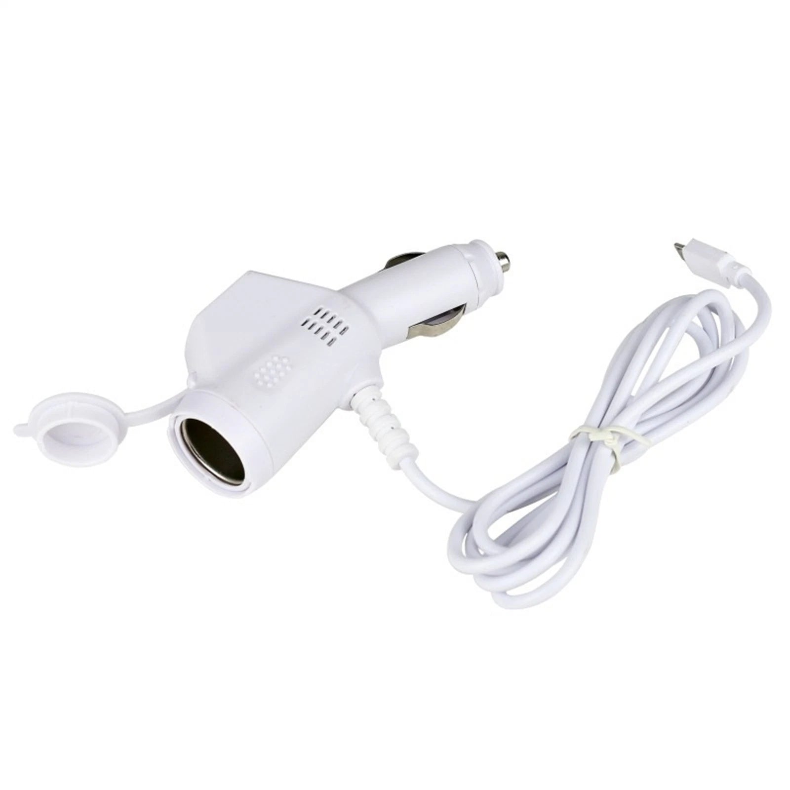 Black/ White Dc12v 3 In 1 Car Charger Durable Replacement Adapter
