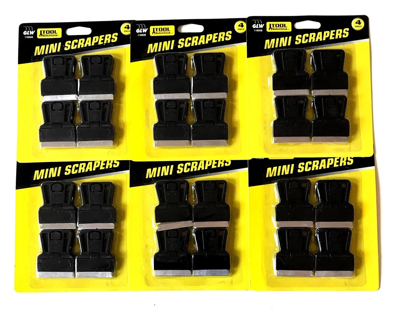 24 Pocket Razor Blade Scrapers With Blades Knife Inspection Sticker