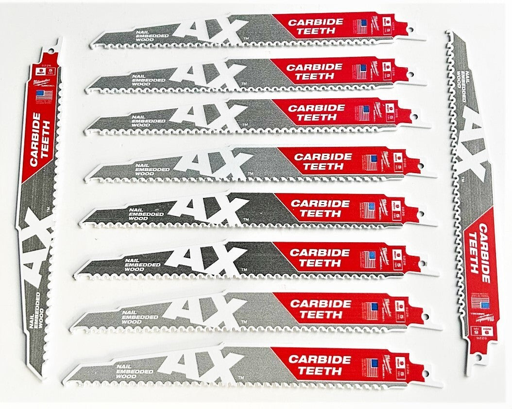 Milwaukee 9" Sawzall Blades for Wood/Nails