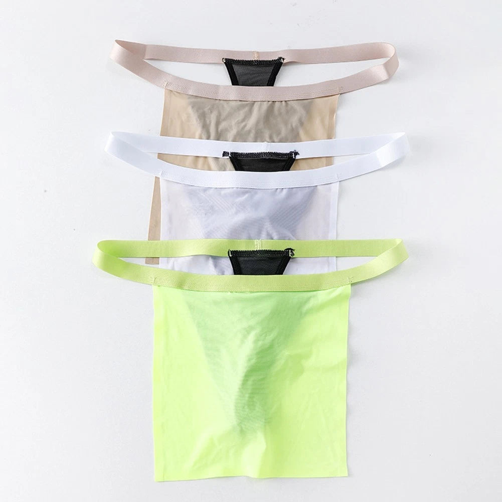 Men Open Pouch Thong Gstring Japanese Bellyband Seamless Underwear
