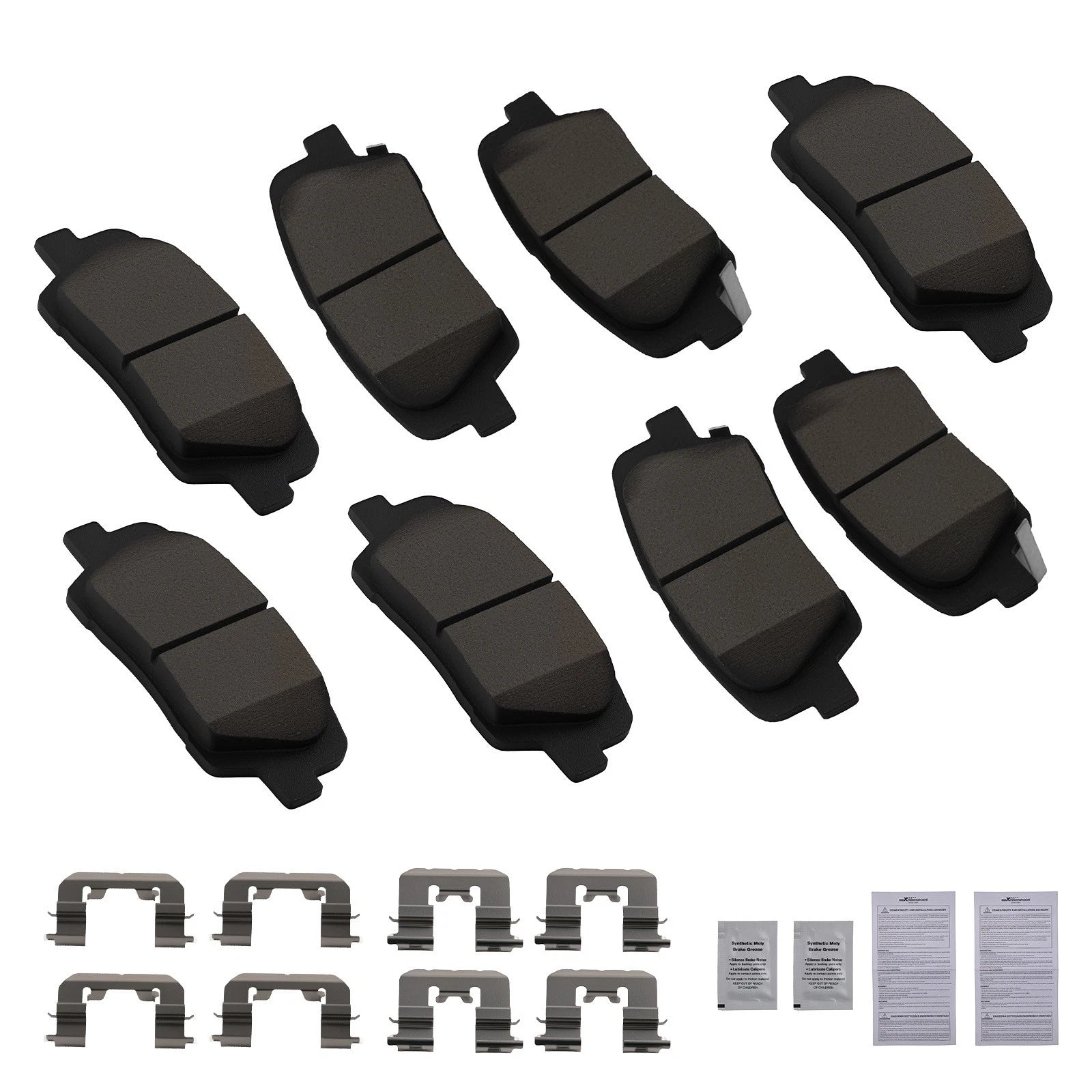 Front Rear L&amp;R Brake Pads Set for Kia Sorento 2011-2015 Hyundai Santa Fe 2010-12