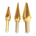3pc Industrial Titanium Step Bit Set by NEIKO