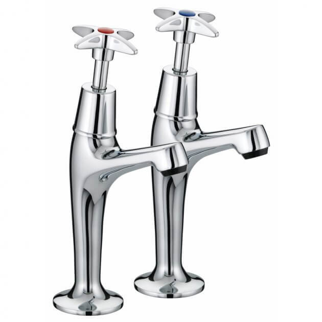 Bristan Standard Cross Head Sink Taps Chrome