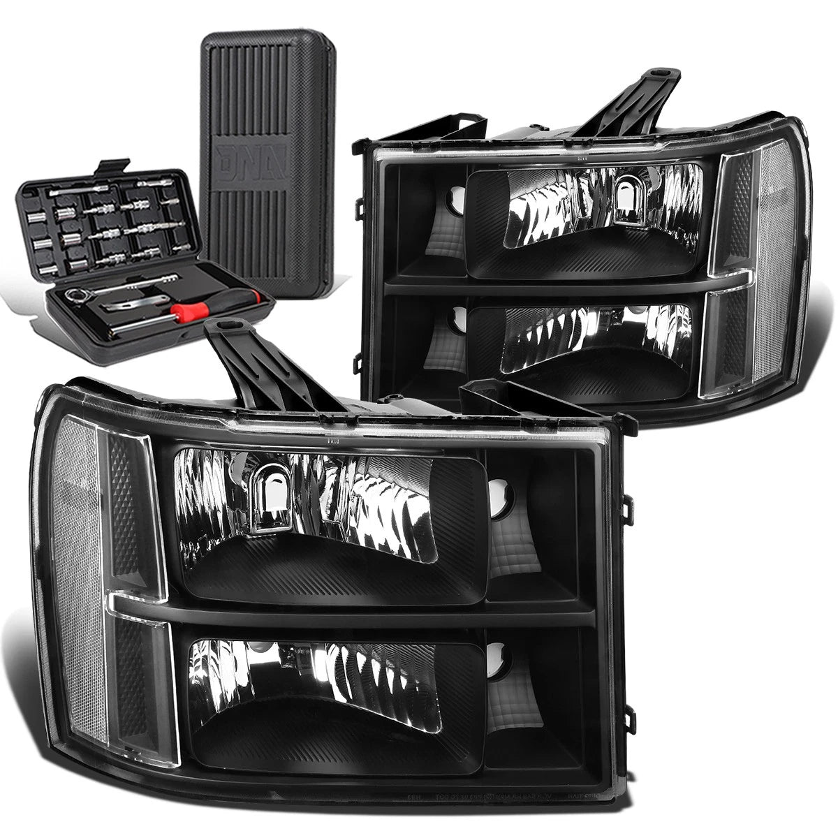 For 2007-2013 Gmc Sierra 1500 Pair Black/clear | Built Supply Co
