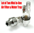 Lot 2 Airbrush In-line Mini Air Filter Water Trap Separator 1/8"