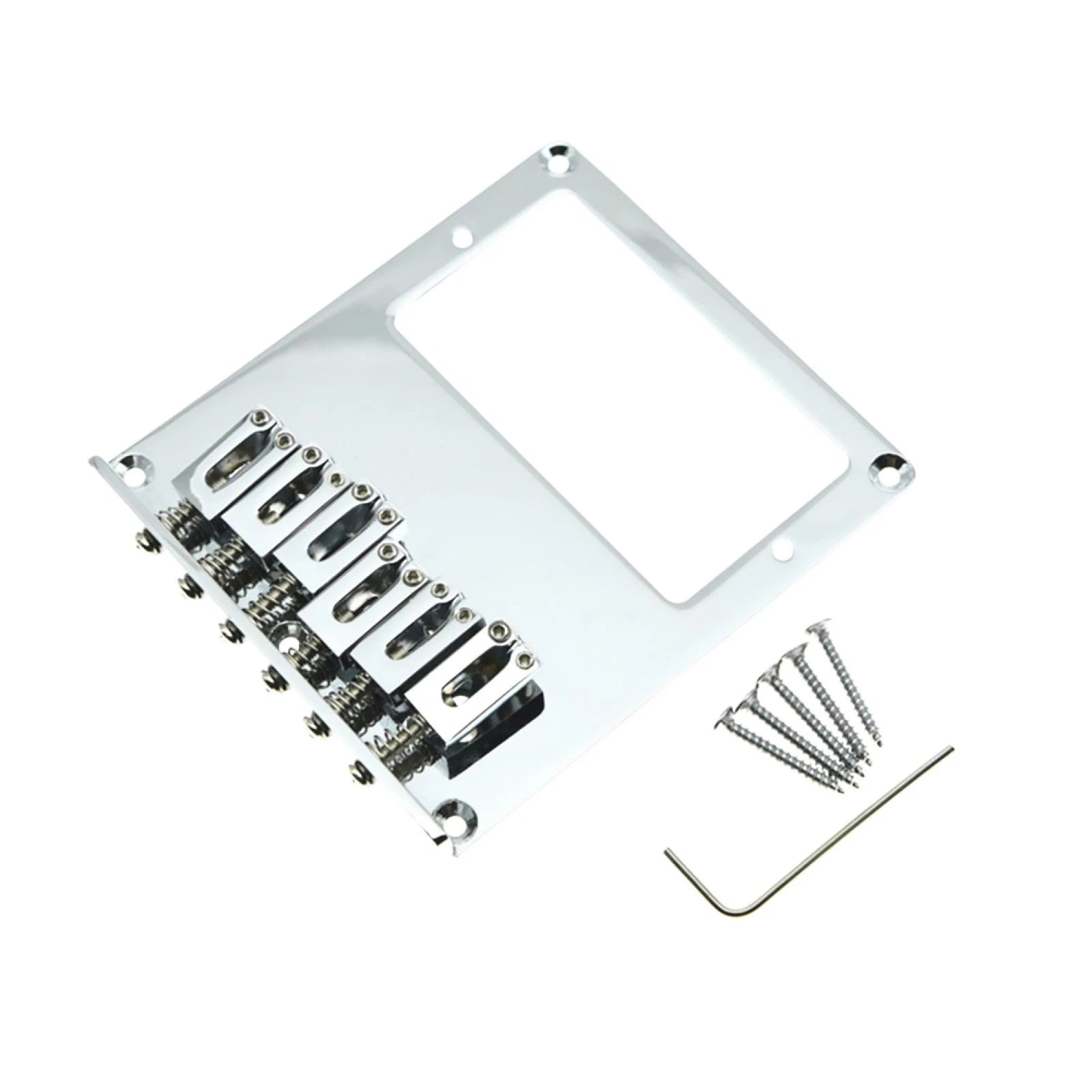 Chrome 6 String Fixed Hardtail Guitar Bridge W/ Tool For Tele