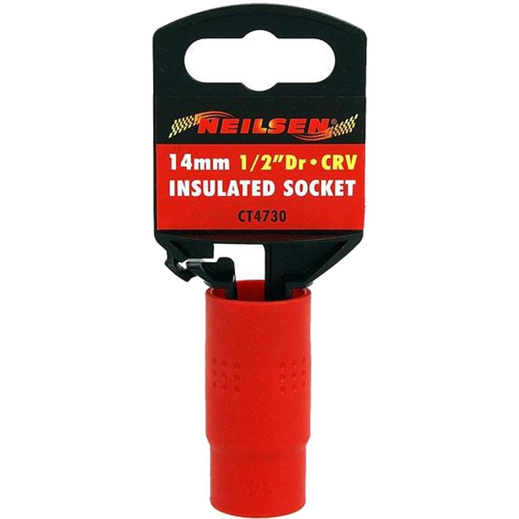 Neilsen 14mm Single Injection Insulated VDE Metric Standard 1/2" Drive Socket